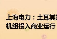 上海电力：土耳其胡努特鲁燃煤发电项目1号机组投入商业运行
