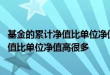 基金的累计净值比单位净值低是什么意思 为什么基金累计净值比单位净值高很多