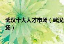武汉十大人才市场（武汉最火爆的人才市场武汉人才交流市场）