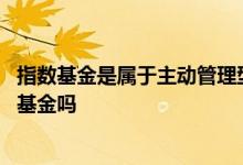 指数基金是属于主动管理型基金吗 指数基金属于主动管理型基金吗