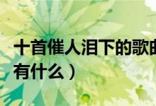 十首催人泪下的歌曲（十大催人泪下的歌曲都有什么）