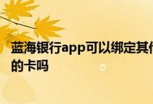 蓝海银行app可以绑定其他银行卡吗 蓝海银行只能绑定自己的卡吗
