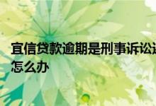 宜信贷款逾期是刑事诉讼还是民事诉讼 宜信贷款逾期被起诉怎么办