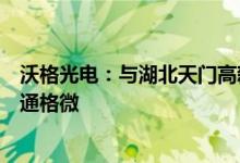 沃格光电：与湖北天门高新投资开发集团共同出资设立湖北通格微