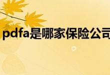 pdfa是哪家保险公司的 pdfa是哪家保险公司