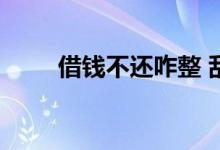 借钱不还咋整 乱借钱还不起怎么办