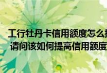 工行牡丹卡信用额度怎么提高 我办理了一张工商银行牡丹卡 请问该如何提高信用额度