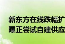 新东方在线跌幅扩大至30%“东方甄选”被曝正尝试自建供应链