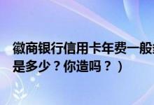 徽商银行信用卡年费一般多少（徽商银行信用卡挂失手续费是多少？你造吗？）