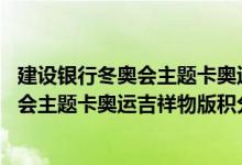 建设银行冬奥会主题卡奥运吉祥物版费用说明 建设银行冬奥会主题卡奥运吉祥物版积分规则