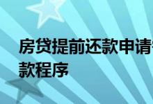 房贷提前还款申请需要什么 房贷申请提前还款程序