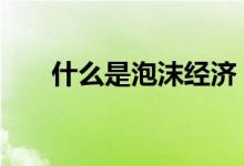 什么是泡沫经济 泡沫经济是什么意思