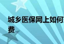 城乡医保网上如何交费 城乡医保网上如何缴费