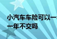 小汽车车险可以一年不交吗 小汽车车险可以一年不交吗