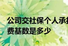 公司交社保个人承担多少比例 2022年社保缴费基数是多少 