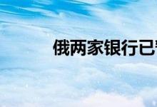 俄两家银行已暂停外汇转账服务