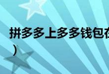 拼多多上多多钱包在哪里（功能入口并不难找）