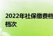 2022年社保缴费档次表六个档次 分别是几个档次 