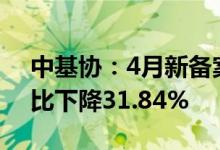 中基协：4月新备案私募基金数量2278只环比下降31.84%
