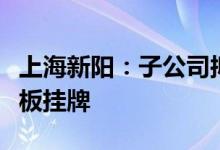 上海新阳：子公司拟股份制改制并申请在新三板挂牌