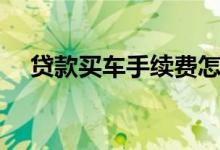 贷款买车手续费怎么算（贷款买车手续）