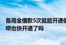 备用金借款5次就能开通借呗吗 能使用支付宝备用金意味借呗也快开通了吗