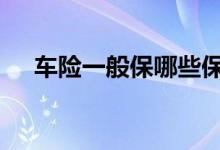 车险一般保哪些保险 车险一般保哪些险