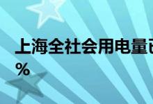 上海全社会用电量已恢复至去年同期的92.48%