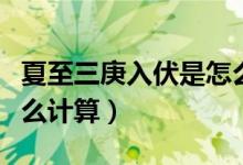 夏至三庚入伏是怎么计算的（夏至三庚应该怎么计算）