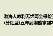 渤海人寿利无忧两全保险五年利率 渤海人寿鑫无忧两全保险(分红型)五年到期能拿到本金吗