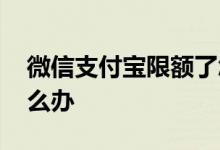 微信支付宝限额了怎么办 微信支付宝限额怎么办