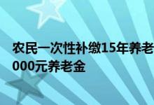 农民一次性补缴15年养老保险需要花多少钱 怎样才能拿到1000元养老金 