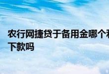 农行网捷贷于备用金哪个利息低 农行备用金和网捷贷能同时下款吗