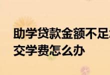 助学贷款金额不足怎么交学费 助学贷款不够交学费怎么办