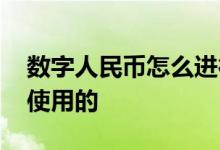 数字人民币怎么进行使用 数字人民币是如何使用的
