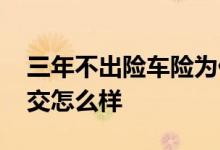 三年不出险车险为什么没有优惠 车险一年不交怎么样