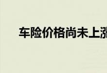 车险价格尚未上涨且保费收入快速下滑