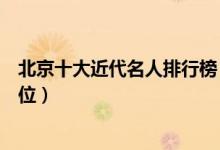 北京十大近代名人排行榜（北京著名近代人物你都认识哪几位）