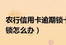 农行信用卡逾期锁卡怎么解锁（信用卡逾期被锁怎么办）