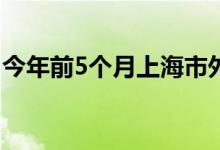 今年前5个月上海市外贸出口值同比增长1.6%