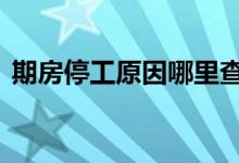 期房停工原因哪里查 期房停工会通知业务吗