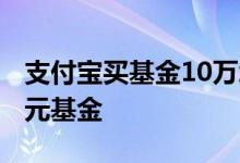支付宝买基金10万怎么买 支付宝怎样买50万元基金