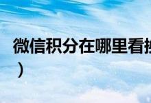 微信积分在哪里看换礼品（微信积分在哪里看）