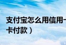 支付宝怎么用信用卡付款（支付宝怎么用信用卡付款）