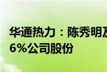 华通热力：陈秀明及其一致行动人拟减持不超6%公司股份
