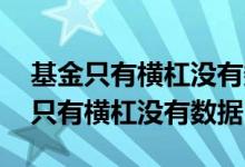 基金只有横杠没有数据什么意思 为什么基金只有横杠没有数据