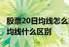 股票20日均线怎么表示 股票里10日均线20日均线什么区别