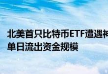 北美首只比特币ETF遭遇神秘资金流出以5亿美元创历史最大单日流出资金规模