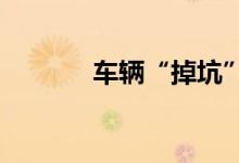 车辆“掉坑”可由车损险理赔