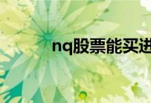 nq股票能买进吗 nq是什么股票